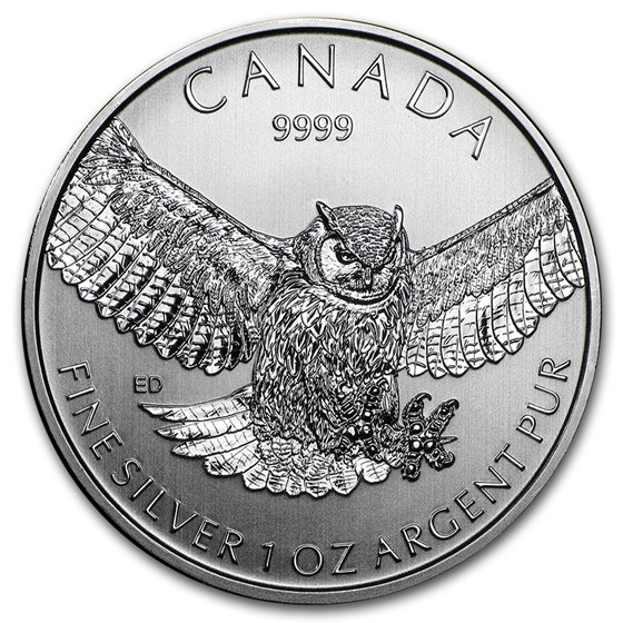 2015 RCM 1 oz Silver Birds of Prey Series Great Horned Owl 2015 RCM 1 oz Silver Birds of Prey Series Great Horned Owl